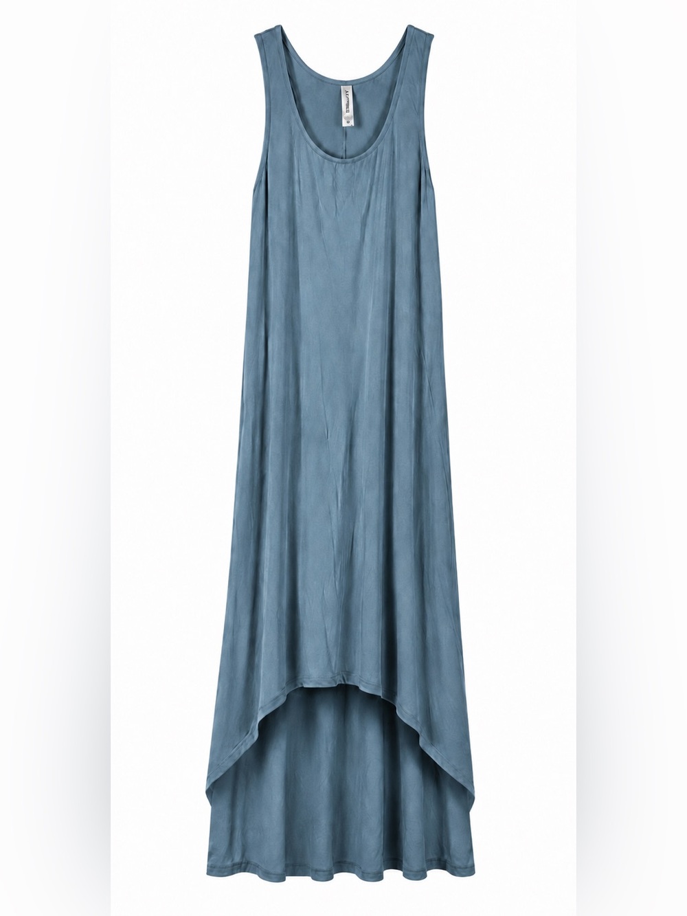 Athleta Presidio Dress Women’s Large Blue Sleeveless High-Low Maxi
